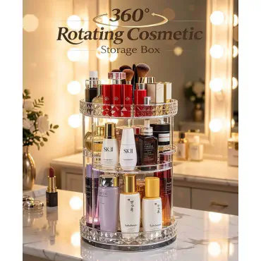 360 Degree Rotation Cosmetic Organizer Box