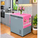 Premium Deep Fridge Cover (Pink)