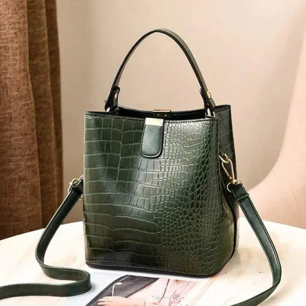 Ladies Crocodile Hands Bag (Green)