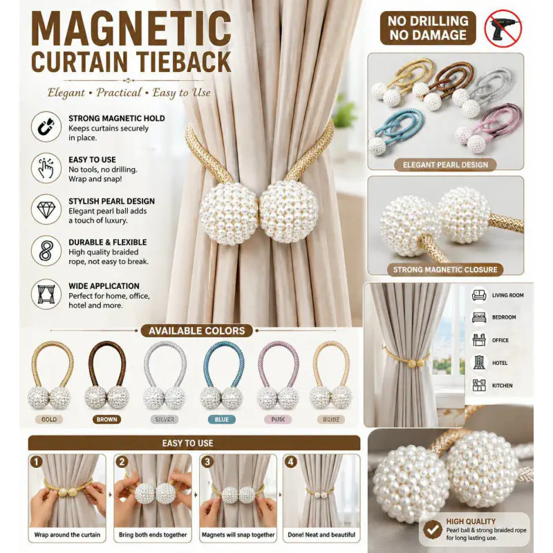 (2 Pcs) Luxury Magne...