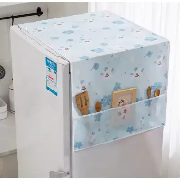 Fridge Dust Cover (Blue Floral)