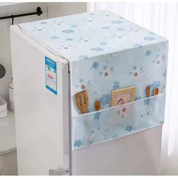 Fridge Dust Cover (Blue Floral)
