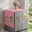 Premium Double Door Fridge Cover (Pink)