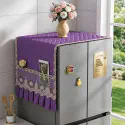 Premium Double Door Fridge Cover (Purple)