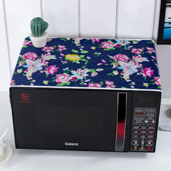 Microwave Oven Cover (Blue Rose)