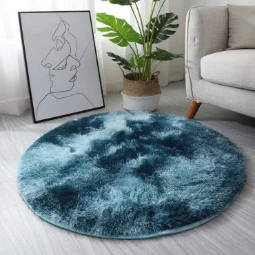 Round Carpet Floor Mats(Blue)
