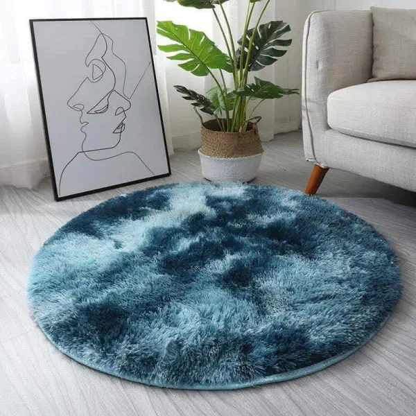 Round Carpet Floor Mats(Blue)