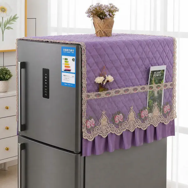 Premium Single Door Fridge Cover (Purple)