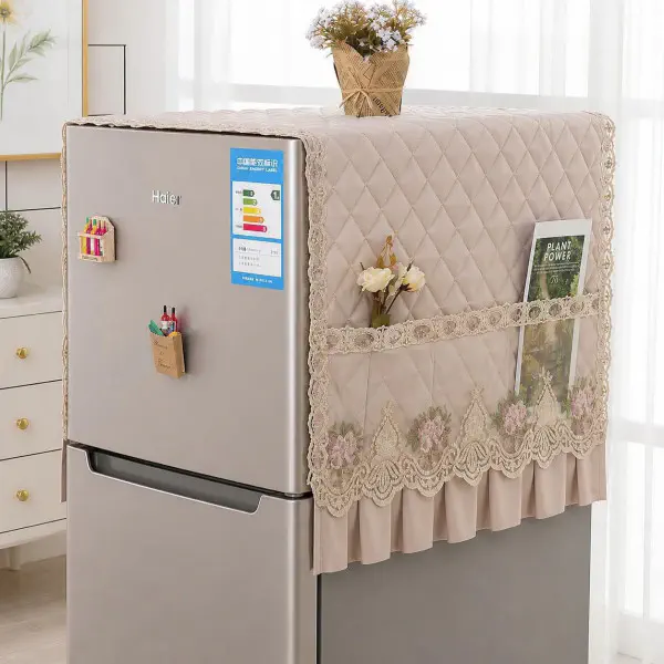 Premium Single Door Fridge Cover (Cream)