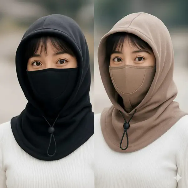 Winter Full Face Mask ২ পিচ (১ পিচ ব্লাক+১ পিচ ব্রাউন)