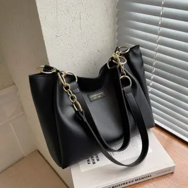 Women PU Leather Handbags (Black)