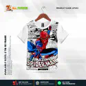 SPIDER MAN WHITE  KIDS 3D T-SHIRT HALF SLEEVE (SUBLIMATION) AF23