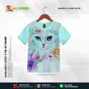 Cat Peast Half-sleeve 3D Sublimation T-shirts For kids - Code: AF28