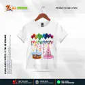 Happy Birthday Half-sleeve 3D Sublimation T-shirts For kids - Code: AF32