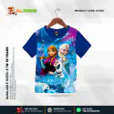 Frozen Half-sleeve 3D Sublimation T-shirts Set For kids -AF059 