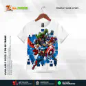  Avengers Half-sleeve 3D Sublimation T-shirts Set For kids -Code: AF03