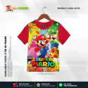 Super-Mairo Half-sleeve 3D Sublimation T-shirts For kids - Code: AF29