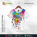 Butter Fly White Half-sleeve 3D Sublimation T-shirts For kids - AF48