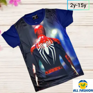 Spider-Man Half-sleeve 3D Sublimation T-shirts For kids