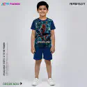 Spider-Man Half-sleeve 3D Sublimation T-shirts Set For kids - Code: AF66