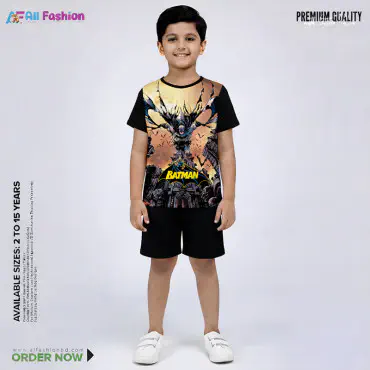 Batman Half-sleeve 3D Sublimation T-shirts Set For kids - Code: AF09