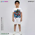  Avengers Half-sleeve 3D Sublimation T-shirts Set For kids -Code: AF03