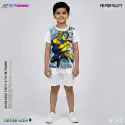 Spider-Man Half-sleeve 3D Sublimation T-shirts Set For kids - Code: AF37