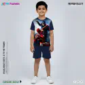 Iron Man Vs Captain America Navy Half-sleeve 3D Sublimation T-shirts For kids - Code: MB29