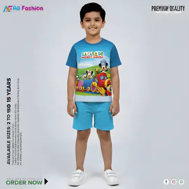 Mickey Muuse Half-sleeve 3D Sublimation T-shirts For kids - Code: AF52