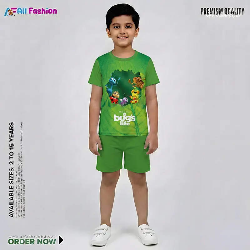  Bugs Life Half-sleeve 3D Sublimation T-shirts For kids - Code: MB19