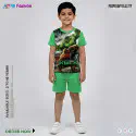 Hulk Light Green Half-sleeve 3D Sublimation T-shirts For kids - Code: AF13