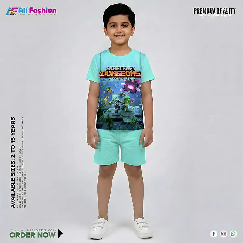 Maincrifet Peast Half-sleeve 3D Sublimation T-shirts For kids - Code: AF16