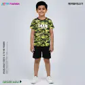 ARMY Print Half-sleeve 3D Sublimation T-shirts Set For kids -Code: AF06