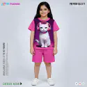 Cat Read Half-sleeve 3D Sublimation T-shirts For kids - Code: AF51