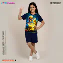 Pokimon Navy Half-sleeve 3D Sublimation T-shirts For kids - Code: AF11