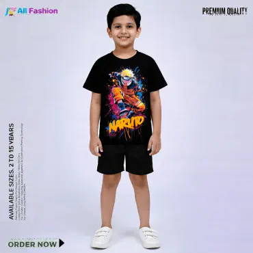 Naruto New Half-sleeve 3D Sublimation T-shirts Set For kids -Code: AF59