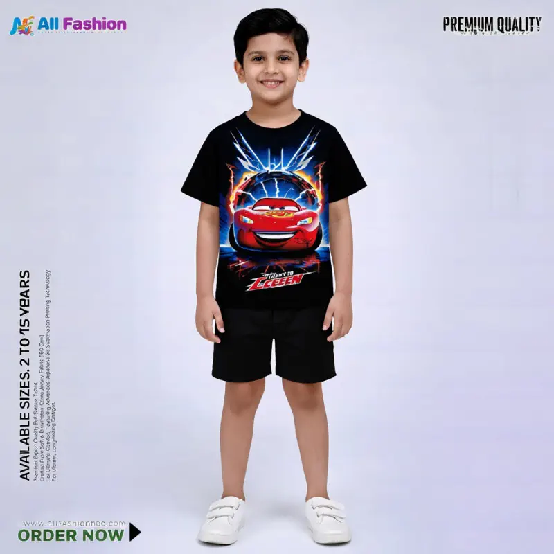 Cceeen New Half-sleeve 3D Sublimation T-shirts Set For kids -Code: AF94