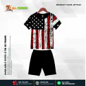 American Flag New Half-sleeve 3D Sublimation T-shirts Set For kids -Code: AF84
