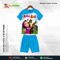 Masha Beer Half-sleeve 3D Sublimation T-shirts Set For kids -Code: AF95