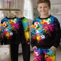 Art Football Full Sleeve Sweatshirts Set For Kids (2Y-15Y)