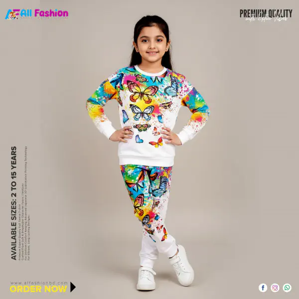 Art Butterfly Full Sleeve Sweatshirts For Kids (2Y-15Y)