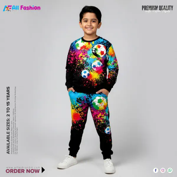 Art Football Full Sleeve Sweatshirts For Kids (2Y-15Y)