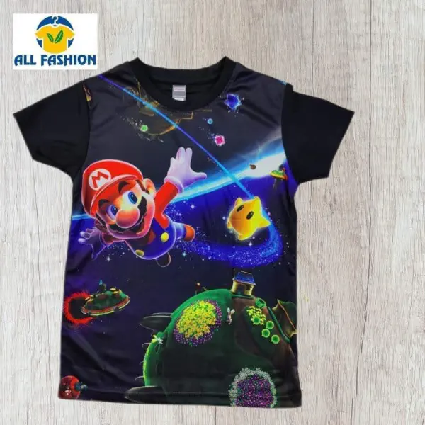 Super-Mairo Half-sleeve 3D Sublimation T-shirts For kids -AF017