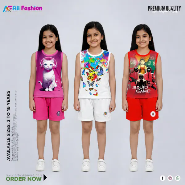 Classic Luxury Maggie T-Shirt Combo Set For Kids -CM10