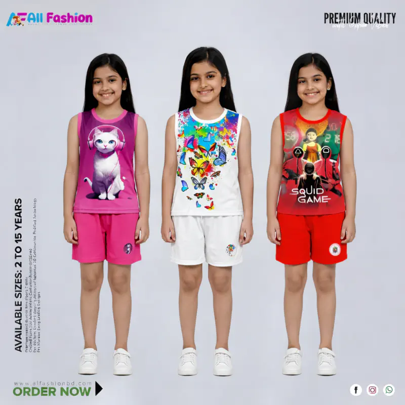 Classic Luxury Maggie T-Shirt Combo Set For Kids -CM10