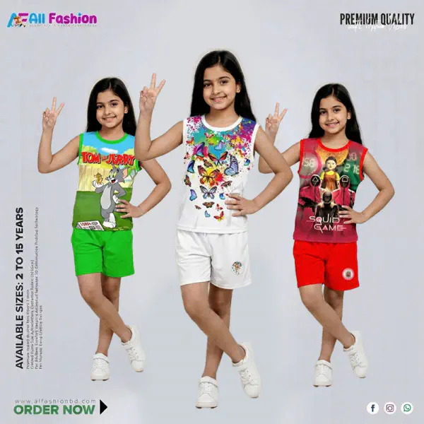 Classic Luxury Maggie T-Shirt Combo Set For Kids -CM14