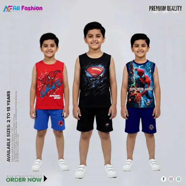 Classic Luxury Maggie T-Shirt Combo Set For Kids -CM05