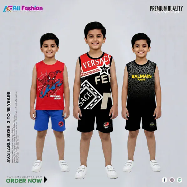 Classic Luxury Maggie T-Shirt Combo Set For Kids -CM06
