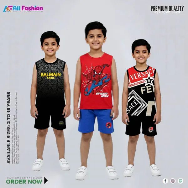 Classic Luxury Maggie T-Shirt Combo Set For Kids -CM08