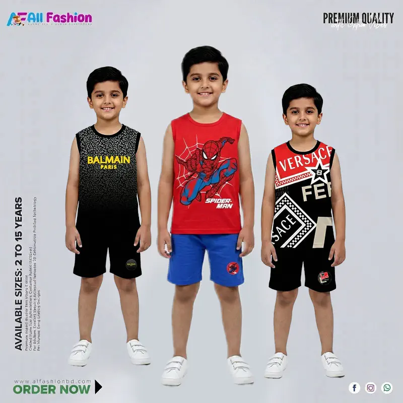 Classic Luxury Maggie T-Shirt Combo Set For Kids -CM08